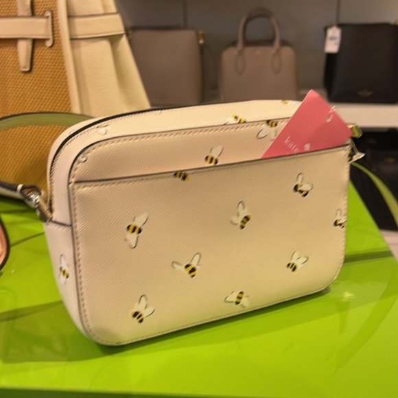 Kate Spade Staci Bee Mini Camera Bag Parchment Multi - Picture 4 of 15